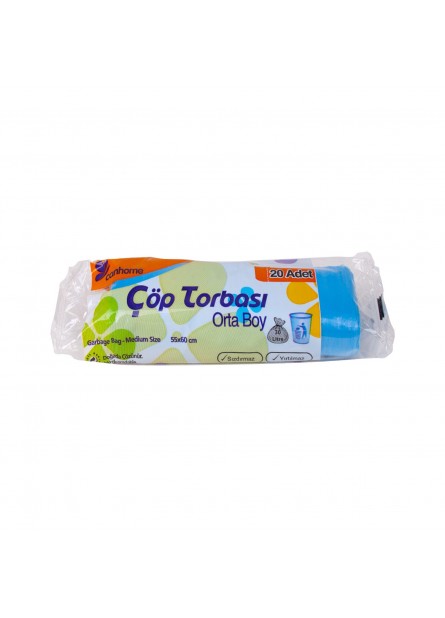 Canhome Orta Boy Çöp Torbası 55 x 60 cm 1 Rulo