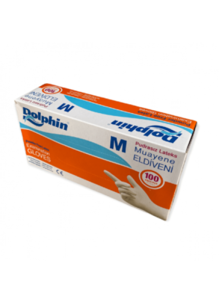 Dolphin Lateks Pudrasız Eldiven 1 Paket = 100 Adet