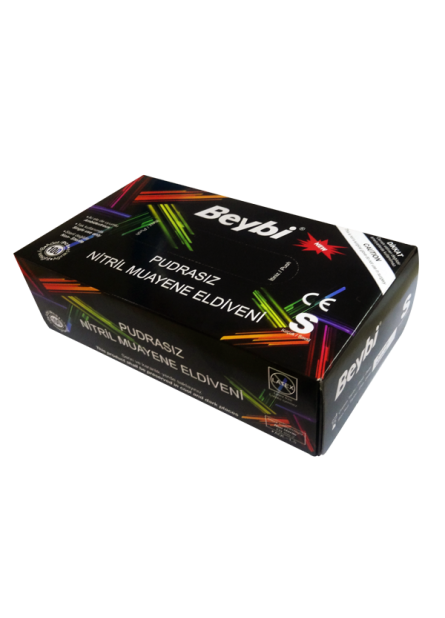 Beybi Siyah Nitril Eldiven 1 Paket = 100 adet