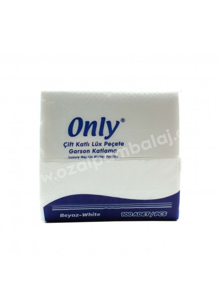Only Çift Katlı Garson Katlama Luks Peçete 33 x 31 cm