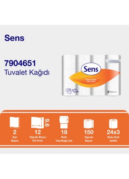 Sens Rulo Tuvalet Kağıdı 24'lü